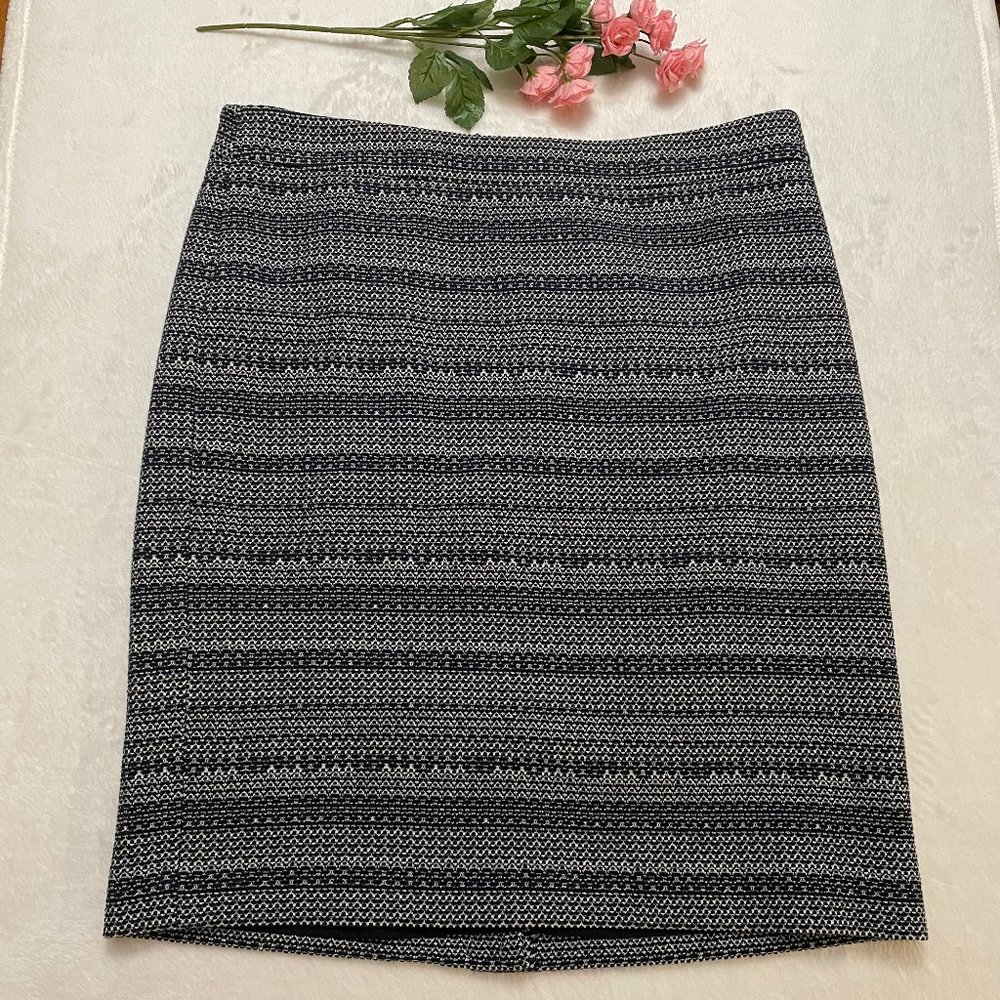 NWT Ann Taylor Navy Patterned Pencil Skirt